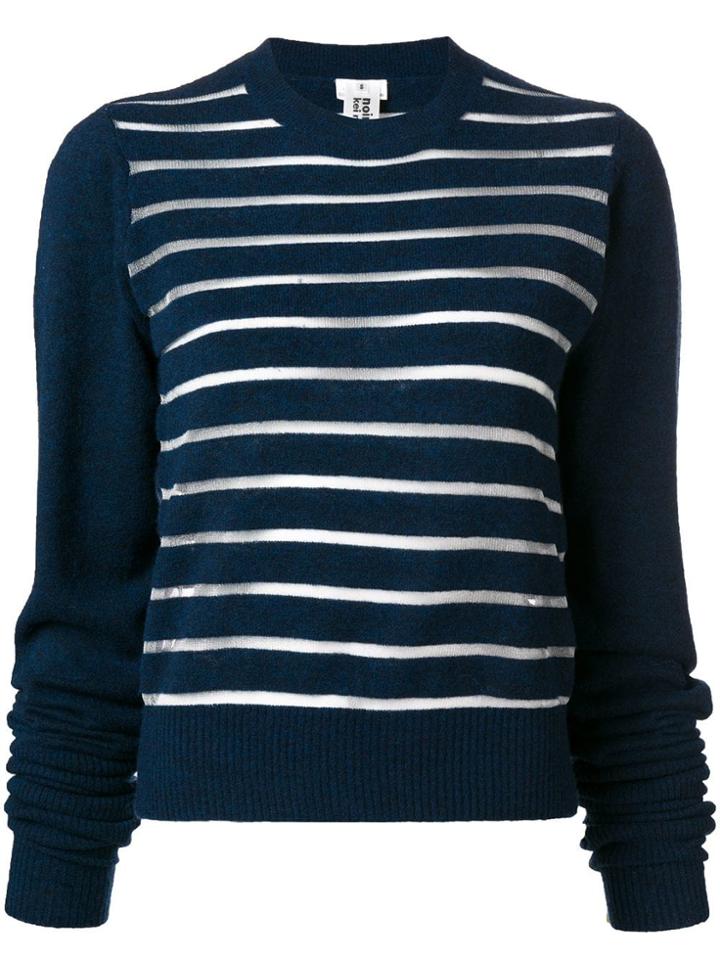 Comme Des Garçons Noir Kei Ninomiya Striped Jumper - Blue
