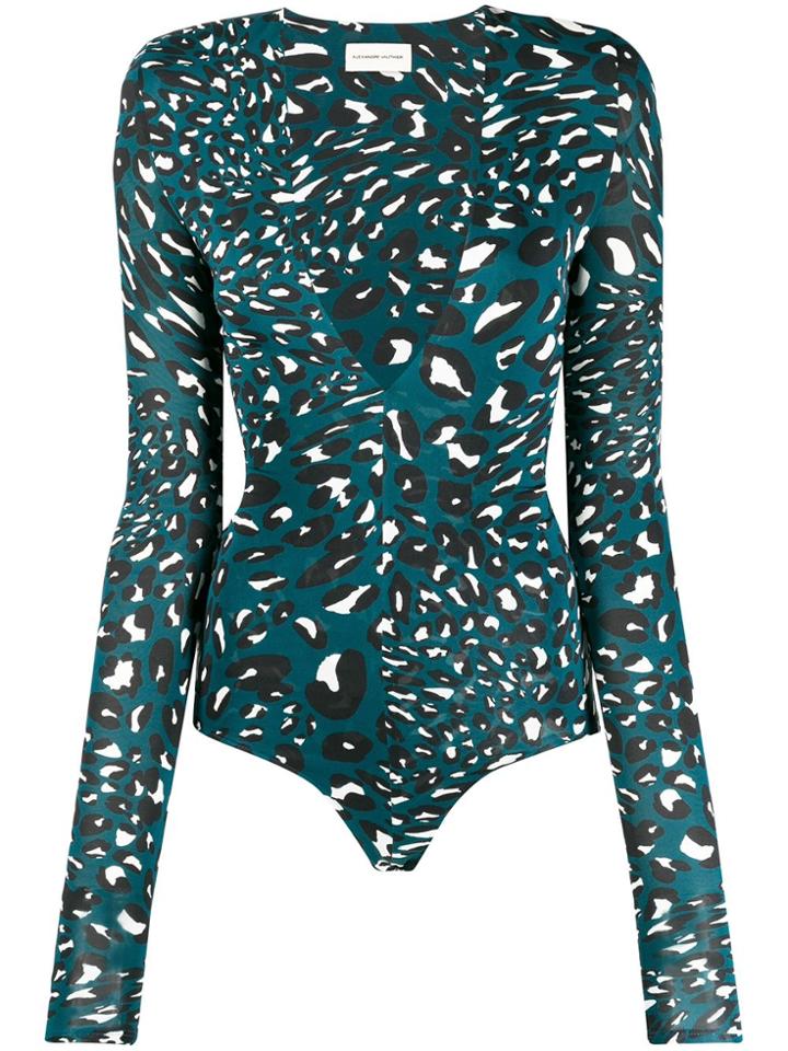 Alexandre Vauthier Leopard Print Body - Green