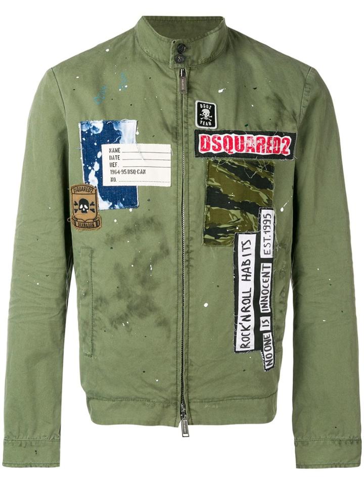 Dsquared2 Patchwork Jacket - Green