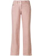 Dolce & Gabbana Vintage Cropped Straight Trousers - Pink & Purple