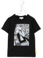 Dkny Kids - Printed T-shirt - Kids - Cotton - 6 Yrs, Black
