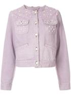 Tu Es Mon Trésor Flower Bead Jacket - Purple