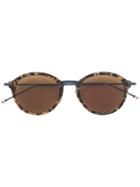 Thom Browne Eyewear Round Tortoiseshell Sunglasses
