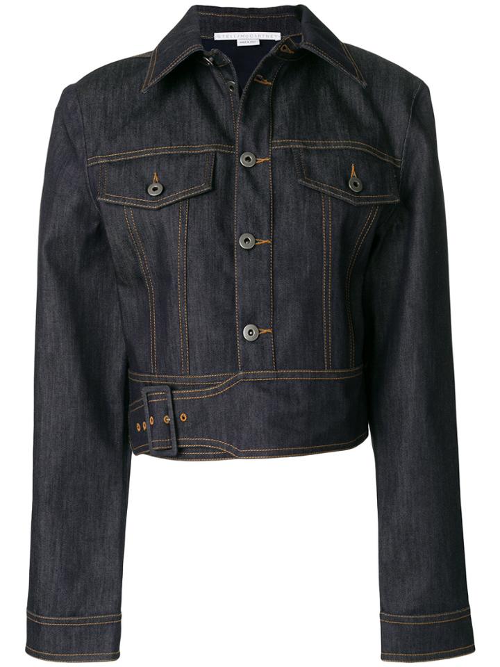 Stella Mccartney Cropped Denim Jacket - Blue