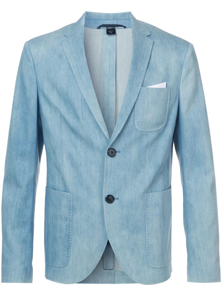Neil Barrett Denim Effect Blazer - Blue