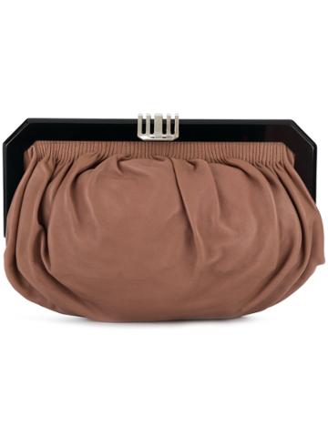 Marni Vintage Frame Clutch Bag - Brown