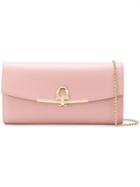 Salvatore Ferragamo Gancini Clasp Clutch - Pink & Purple