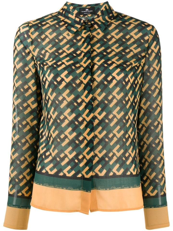 Elisabetta Franchi Logo Print Shirt - Green
