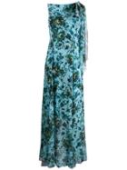 Erdem Floral Sleeveless Long Dress - Blue