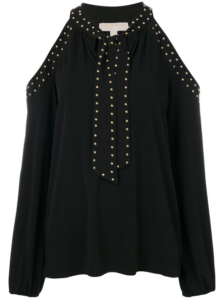 Michael Michael Kors Studded Cut-out Sweater - Black