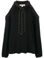 Michael Michael Kors Studded Cut-out Sweater - Black