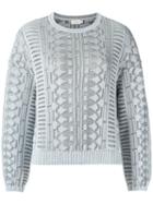 Gig - Knitted Blouse - Women - Polyester/spandex/elastane/viscose - P, Grey, Polyester/spandex/elastane/viscose