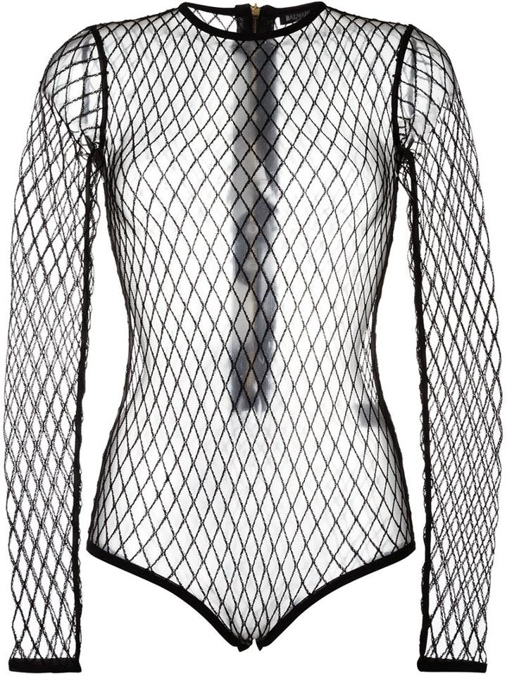 Balmain Long Sleeved Mesh Body