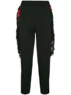Yoshiokubo Side Fringe Trousers - Black