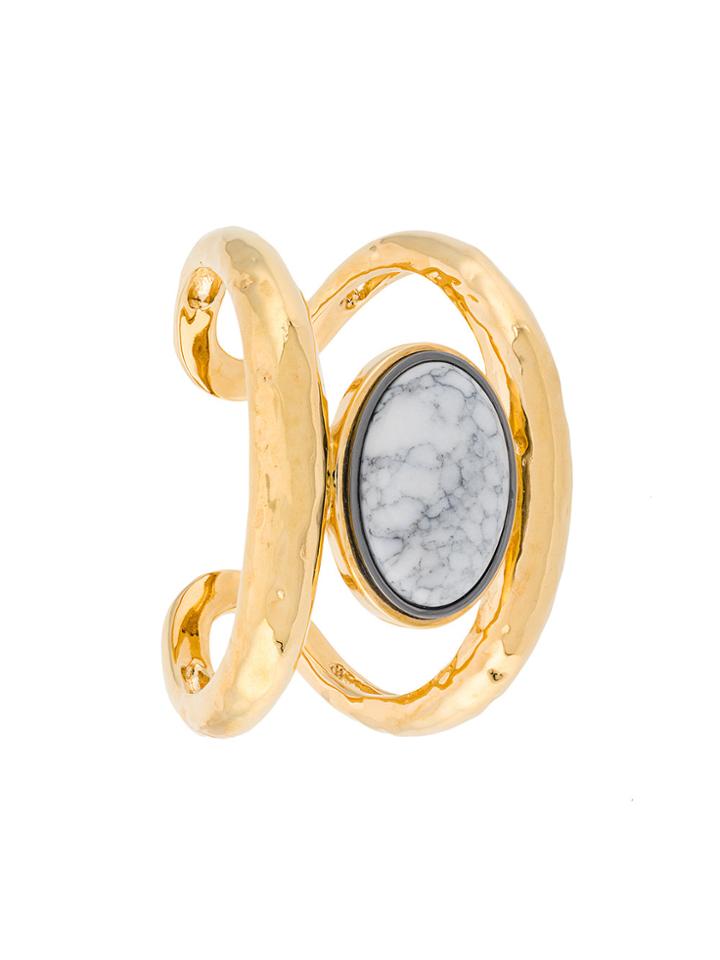 Aurelie Bidermann Marble Open Cuff - Metallic