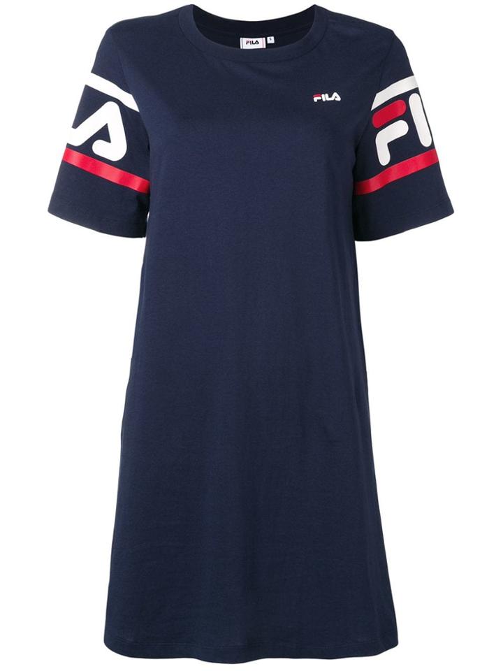 Fila Logo Print T-shirt Dress - Blue