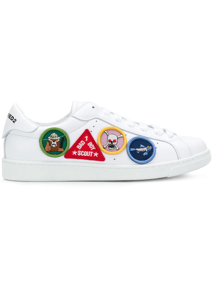Dsquared2 Applique Low Top Sneakers - White