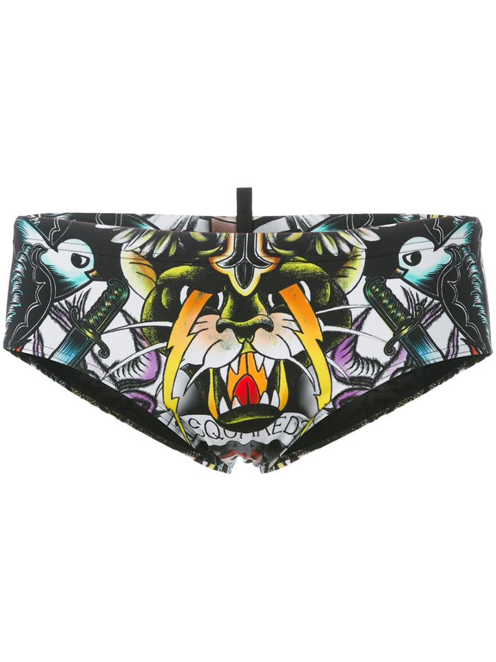 Dsquared2 - Printed Swim Trunks - Men - Polyamide/spandex/elastane - 54, Polyamide/spandex/elastane