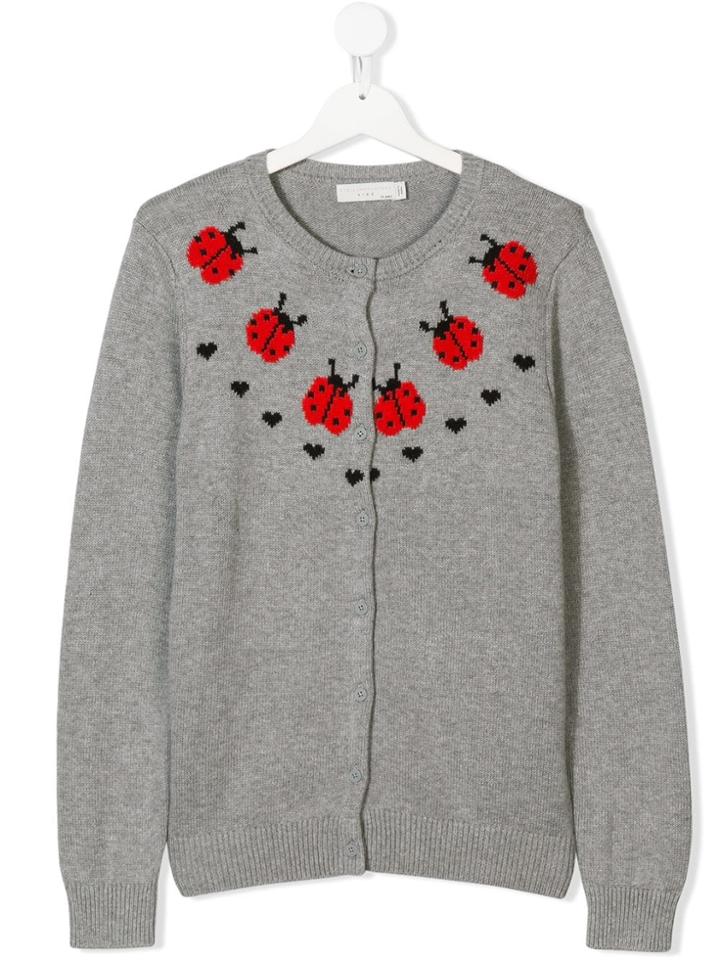 Stella Mccartney Kids Ladybug Cardigan - Grey