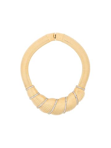 Nina Ricci Vintage 1980s Vintage Nina Ricci Dramatic Collar - Metallic