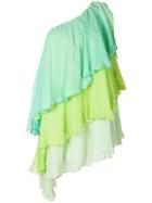 William Vintage Haute Couture One Shoulder Dress - Green