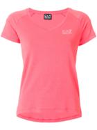 Ea7 Emporio Armani Diamante Logo T-shirt - Pink & Purple