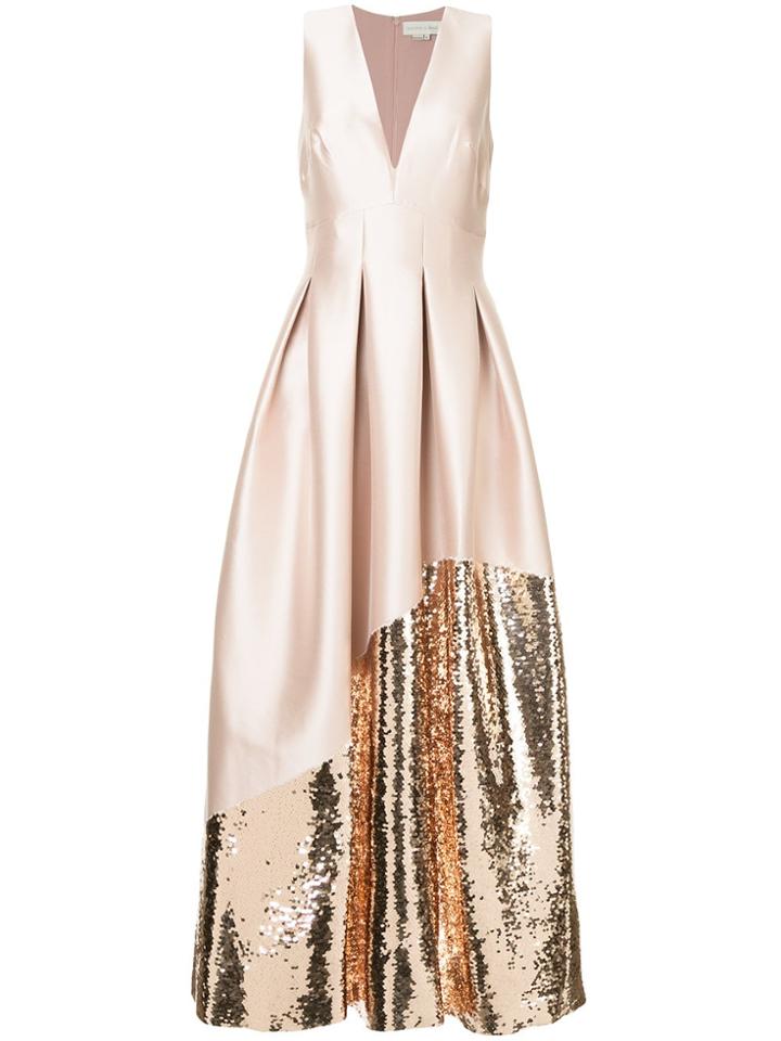 Sachin & Babi Sequin Embellished Evening Dress - Pink & Purple