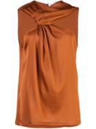 Yigal Azrouel Draped Knot Top - Orange