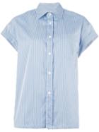 Golden Goose Deluxe Brand Striped Shortsleeved Shirt, Women's, Size: Large, Blue, Cotton