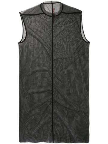 Rick Owens Lilies Sheer Sleeveless Dress - Black