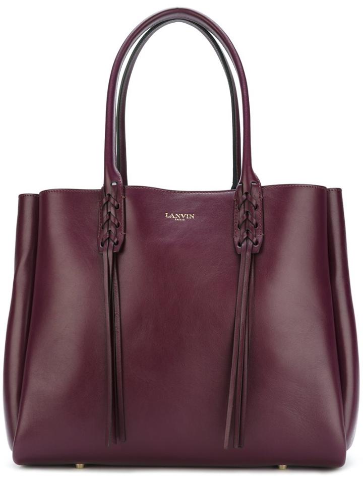 Lanvin Fringed Tote, Women's, Pink/purple