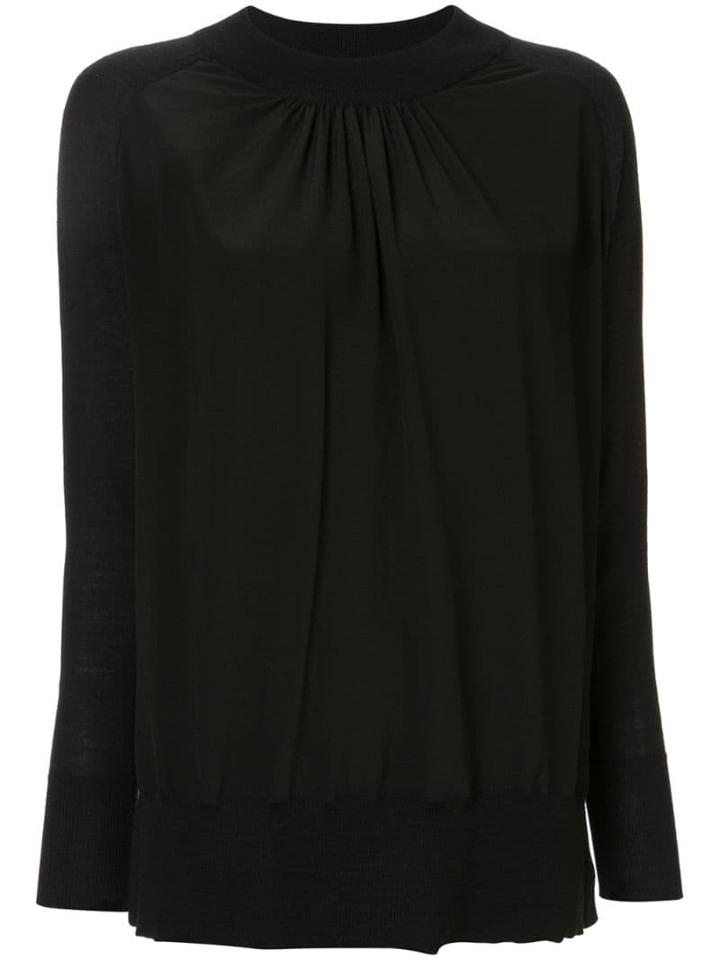 Agnona Crew Neck Pullover - Black