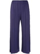 Pleats Please Issey Miyake Pleated Culotte Trousers - Purple