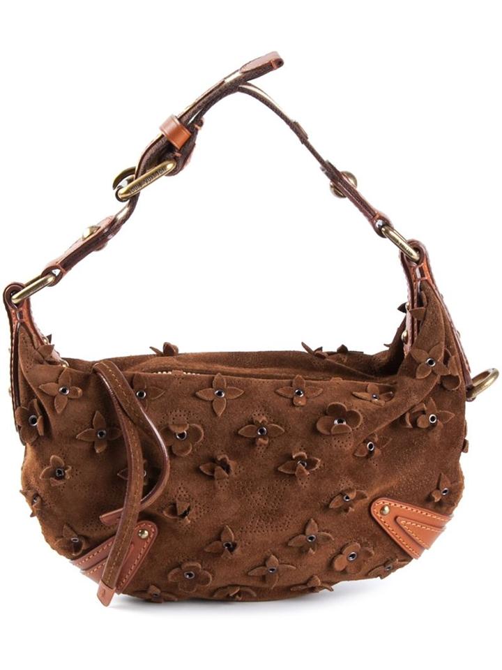 Louis Vuitton Vintage Floral Embellished Tote, Women's, Brown