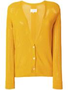 Maison Margiela Short Ribbed Knit Cardigan - Yellow & Orange