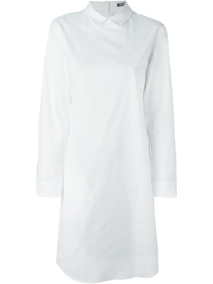 Jil Sander Navy Longsleeved Shirt Dress