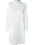 Jil Sander Navy Longsleeved Shirt Dress