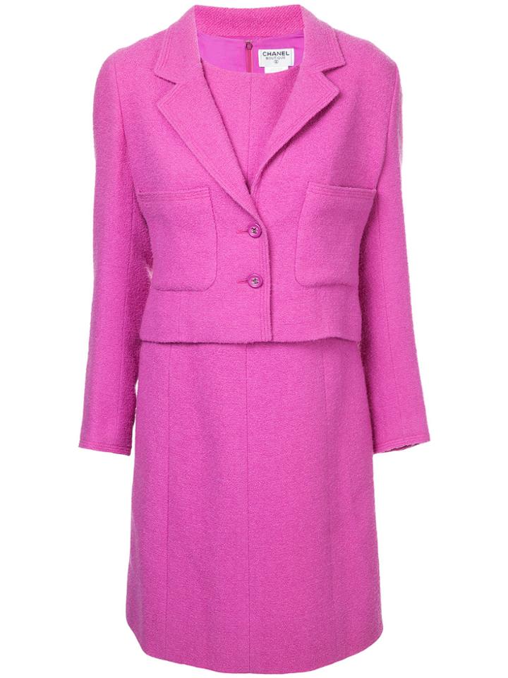 Chanel Vintage Jacket & Dress Set - Pink & Purple