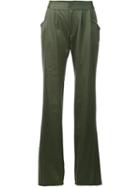 Baja East Loose Fit Trousers, Women's, Size: 00, Green, Cotton