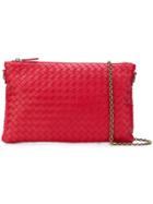 Bottega Veneta Zipped Woven Pouch - Red