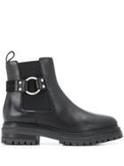 Sergio Rossi Buckle Ankle Boots - Black