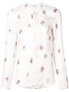 Gabriela Hearst - Flower Printed Shirt - Women - Silk - 38, White, Silk