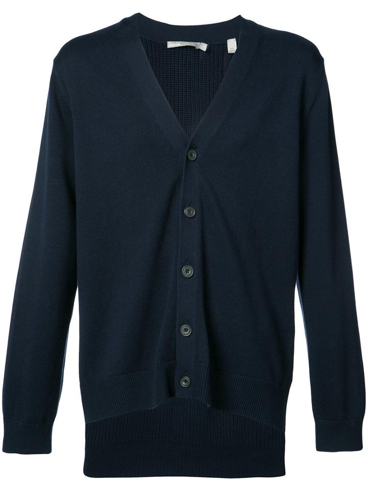 Vince - Knitted Cardigan - Men - Cotton/nylon/viscose/cashmere - S, Blue, Cotton/nylon/viscose/cashmere