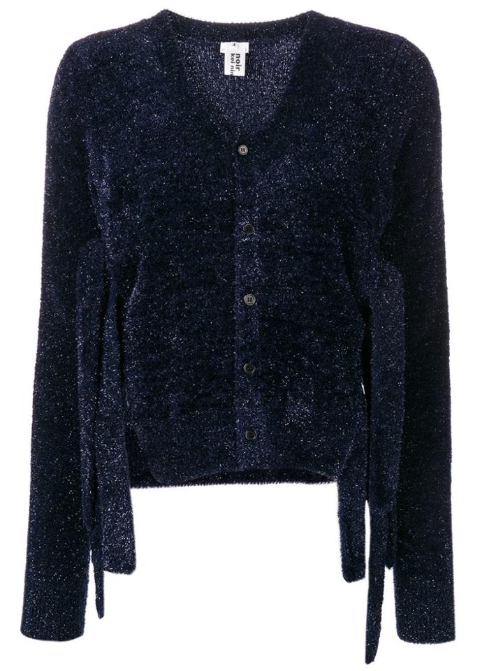 Comme Des Garçons Noir Kei Ninomiya Glitter Effect Cardigan - Blue