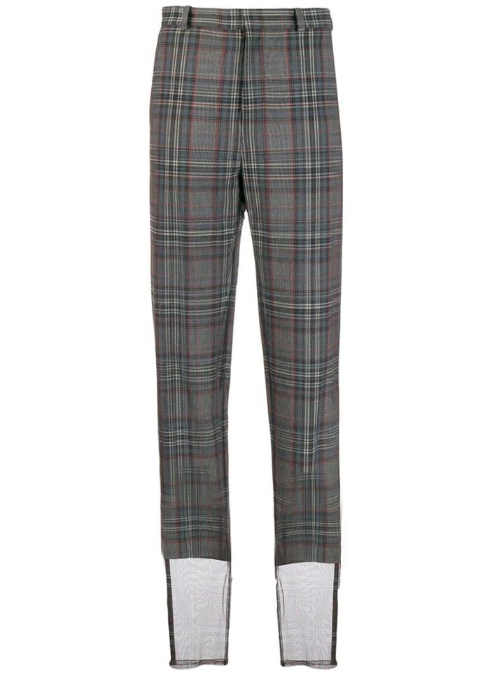 Y/project Check Trousers - Grey