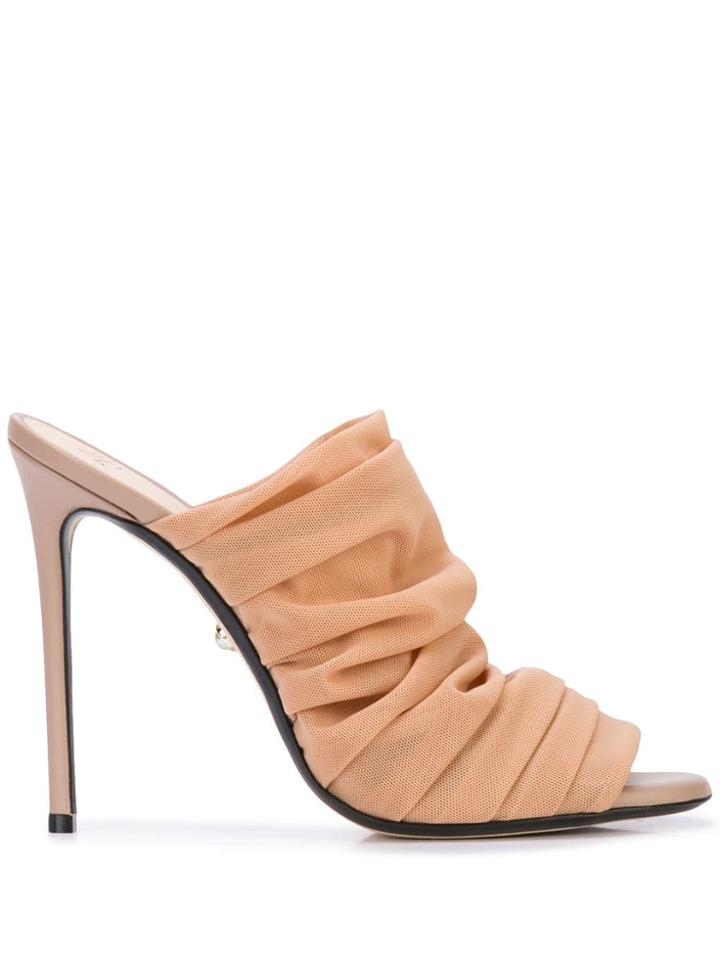 Alevì Draped Front Mules - Brown