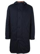 Z Zegna Padded Coat, Men's, Size: Xl, Blue, Cotton/feather Down/polyamide