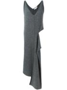 Stella Mccartney Cut-out Long Asymmetric Jumper, Women's, Size: 46, Grey, Viscose/virgin Wool