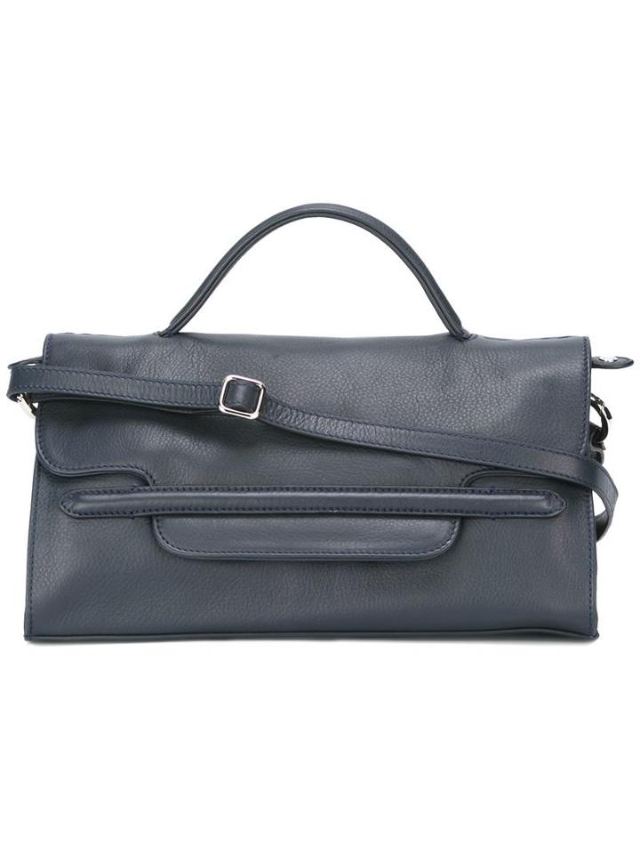 Zanellato Removable Strap Small Tote, Women's, Blue, Leather