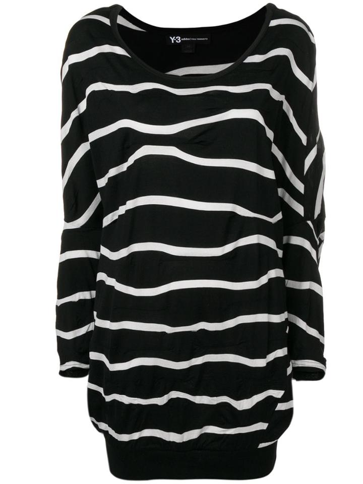 Y-3 Oversized Wavy Striped Sweater - Black